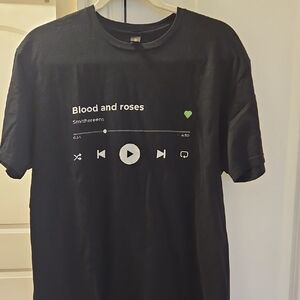 Black Graphic T-Shirt - Smithereens Blood And Roses
